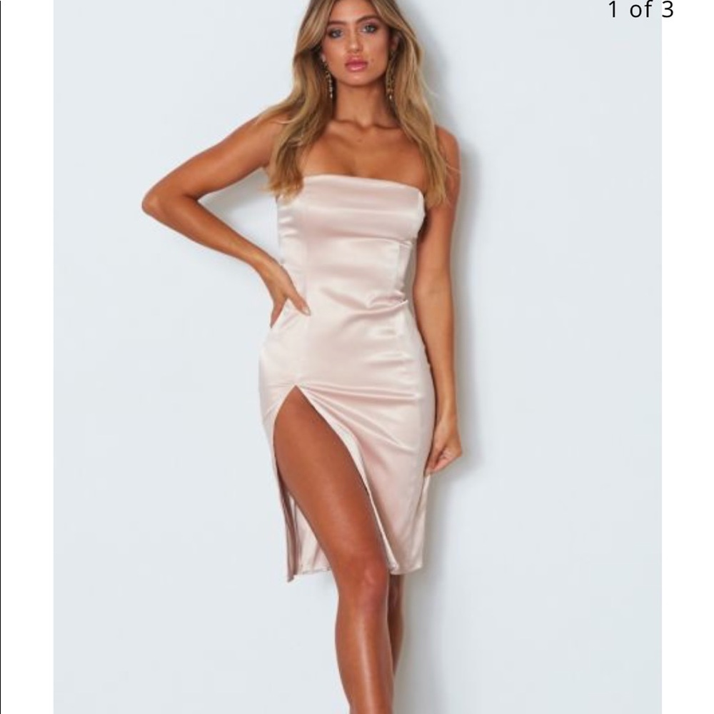 Mini satin dress
